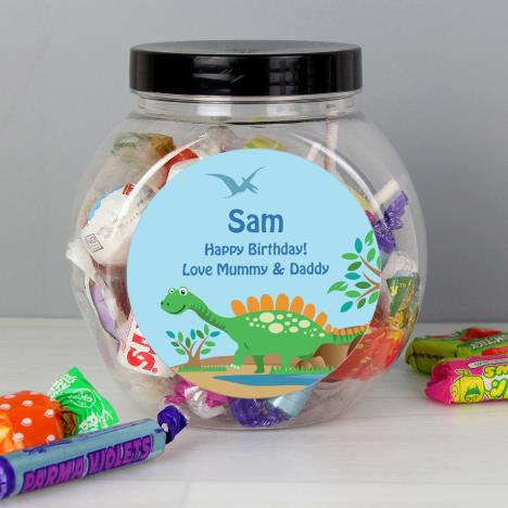 Personalised Dinosaur Sweets Jar Extra Image 1